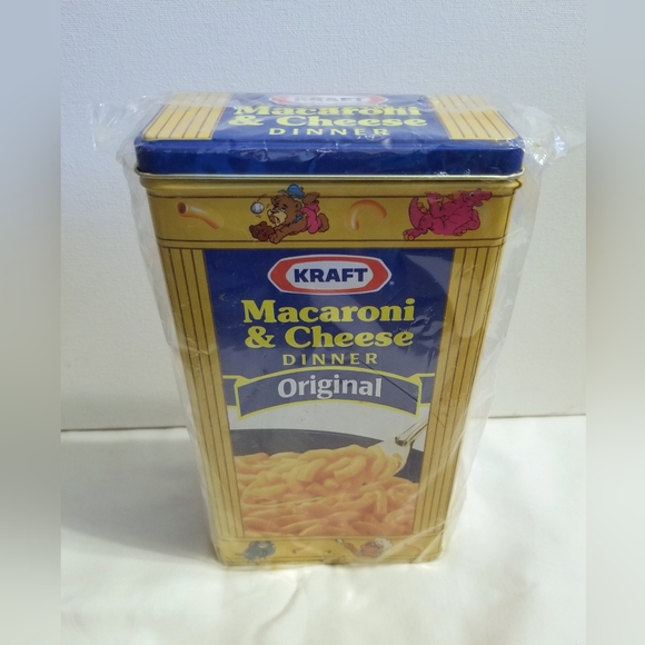 Vintage 1991, Kraft Macaroni & Cheese Cheeseasaurus Rex Tin, NEW in PACKAGE - Picture 4 of 16